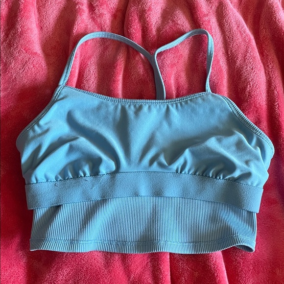 ALO | Light Blue Ribbed Top - Picture 6 of 10